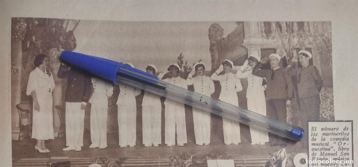Otros art&iacute;culos de coleccionismo en papel: MADRID TEATRO IDEAL ESTRENO COMEDIA MUSICAL ORQUESTINA N&Uacute;MERO DE LOS MARINERITOS RECORTE PRENSA 1935