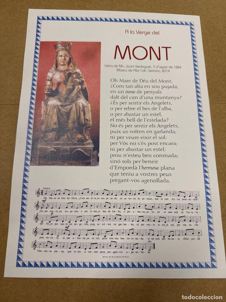 Otros art&iacute;culos de coleccionismo en papel: GOIGS EN HONOR A LA VERGE DEL MONT. 2014. GOIGS - GOZOS