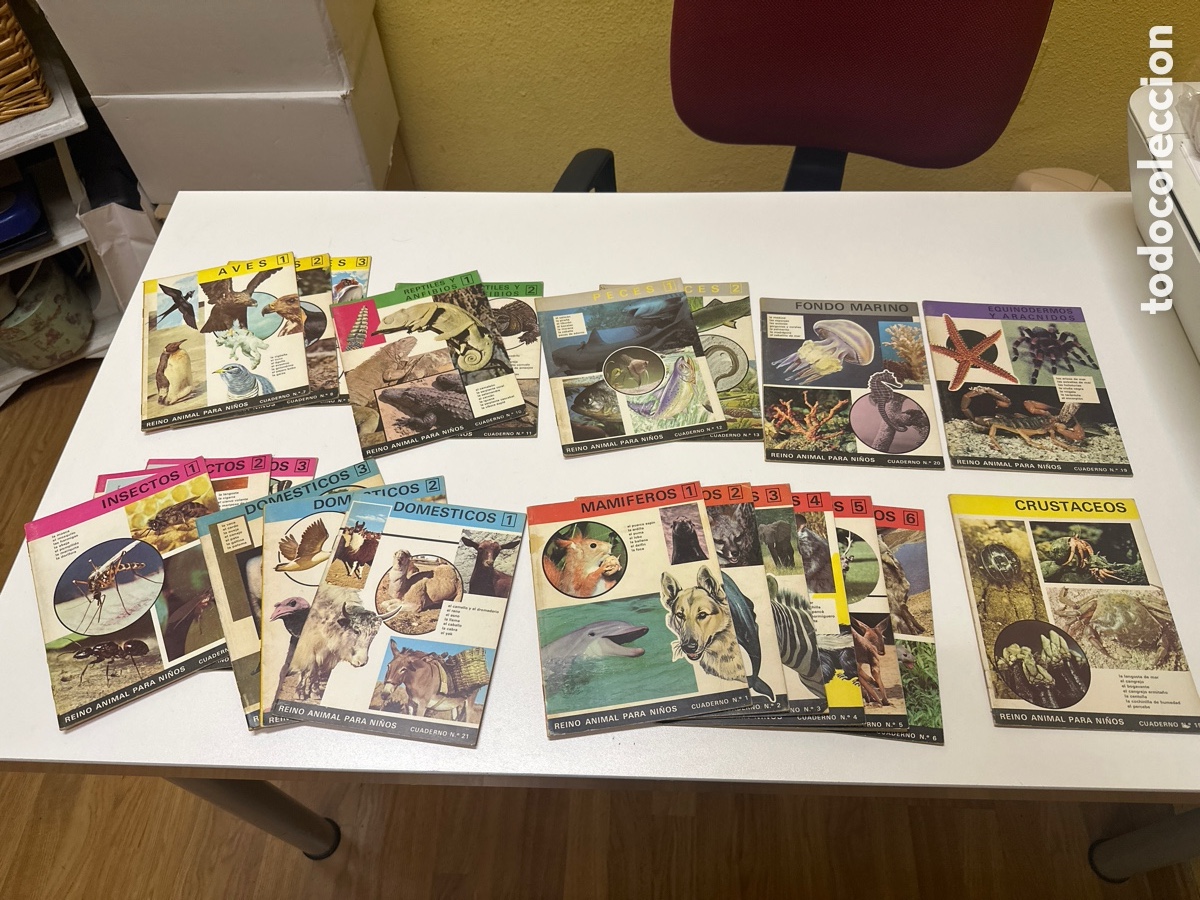 Otros art&iacute;culos de coleccionismo en papel: Lote 22 Cuadernos Reino Animal Para Ni&ntilde;os 1969
