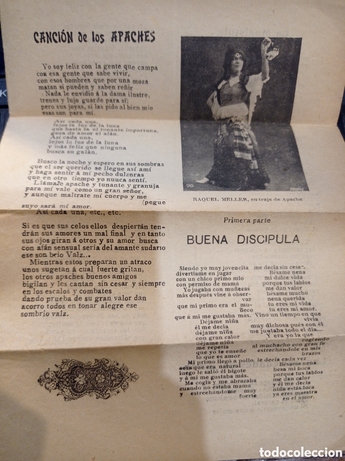 Otros art&iacute;culos de coleccionismo en papel: Raquel Meller cupletista letras. programa. Barcelona .