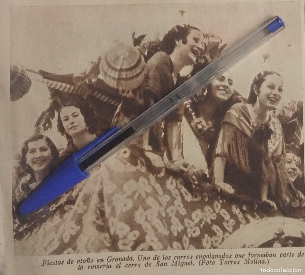 Otros art&iacute;culos de coleccionismo en papel: GRANADA ROMER&Iacute;A AL CERRO DE SAN MIGUEL SE&Ntilde;ORITAS CARRO ENGALANADO FIESTAS OCTUBRE RECORTE A&Ntilde;O 1935