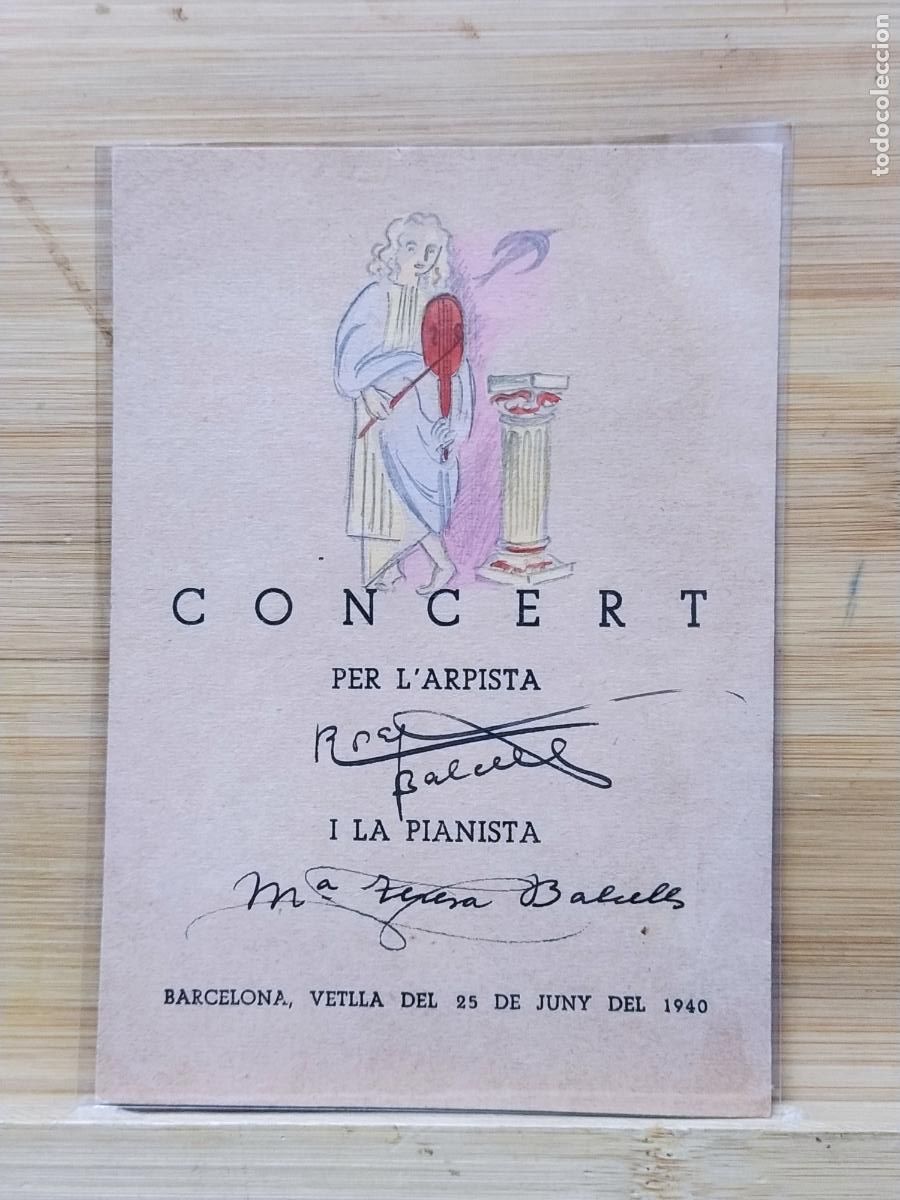 Otros art&iacute;culos de coleccionismo en papel: CONCERT PER L'ARPISTA ROSA BALCELLS I LA PIANISTA TERESA BALCELLS - ANY 1940 -VEURE FOTOS
