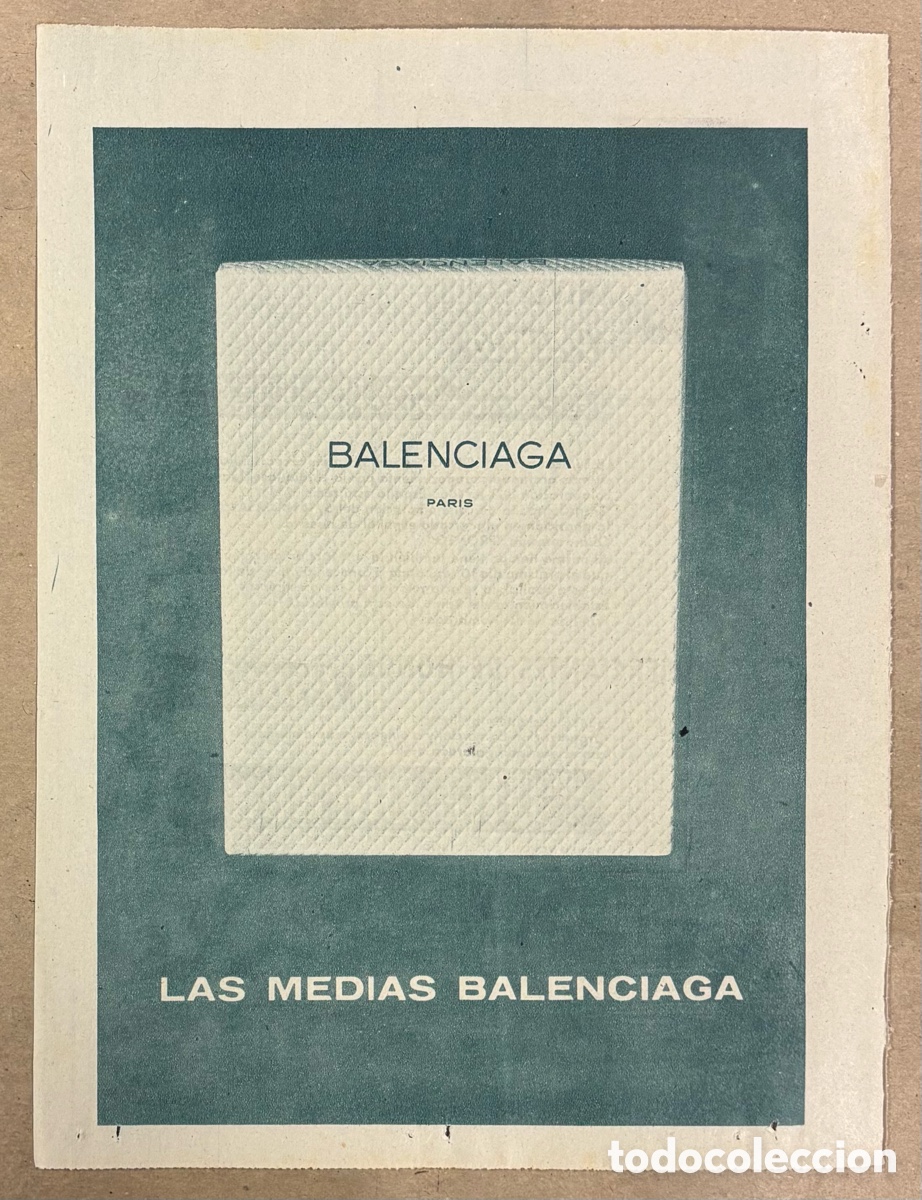 Otros art&iacute;culos de coleccionismo en papel: MEDIAS BALENCIAGA. ANUNCIO PUBLICITARIO PERI&Oacute;DICO ABC A&Ntilde;O 1959.