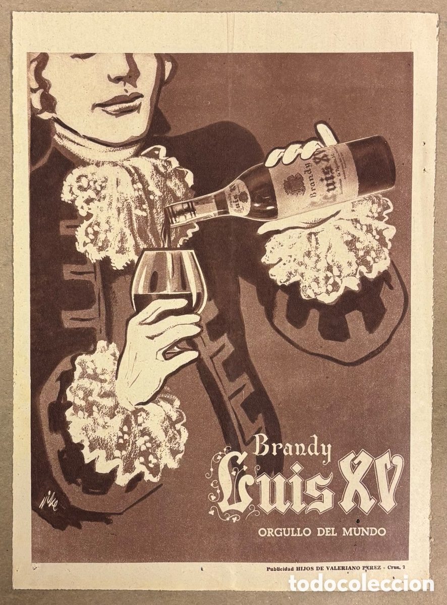 Otros art&iacute;culos de coleccionismo en papel: BRANDY LUIS XV. ANUNCIO PUBLICITARIO PERI&Oacute;DICO ABC A&Ntilde;O 1955