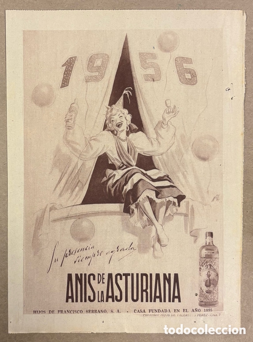 Otros art&iacute;culos de coleccionismo en papel: AN&Iacute;S DE LA ASTURIANA. ANUNCIO PUBLICITARIO PERI&Oacute;DICO ABC A&Ntilde;O 1956.