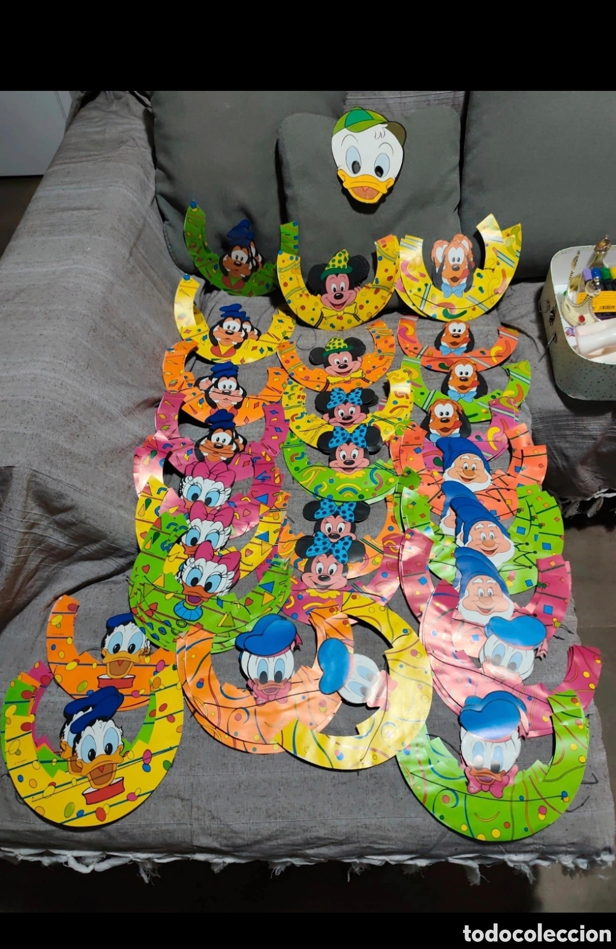 Otros art&iacute;culos de coleccionismo en papel: Coleccionismo. Gorra visera de cart&oacute;n vintage. Disney 1986 Cumplea&ntilde;os