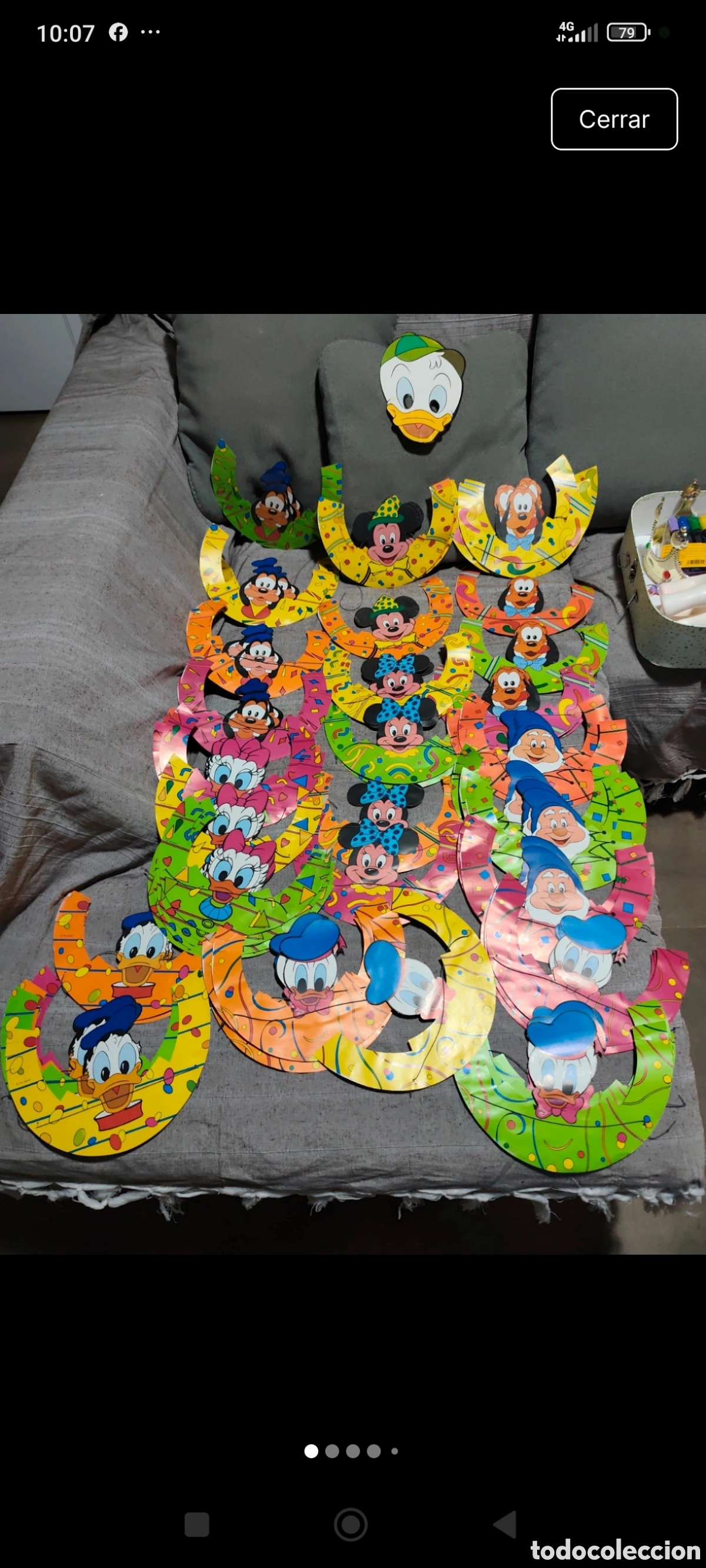Otros art&iacute;culos de coleccionismo en papel: Coleccionismo. Gorra visera de cart&oacute;n vintage. Disney 1986 Cumplea&ntilde;os