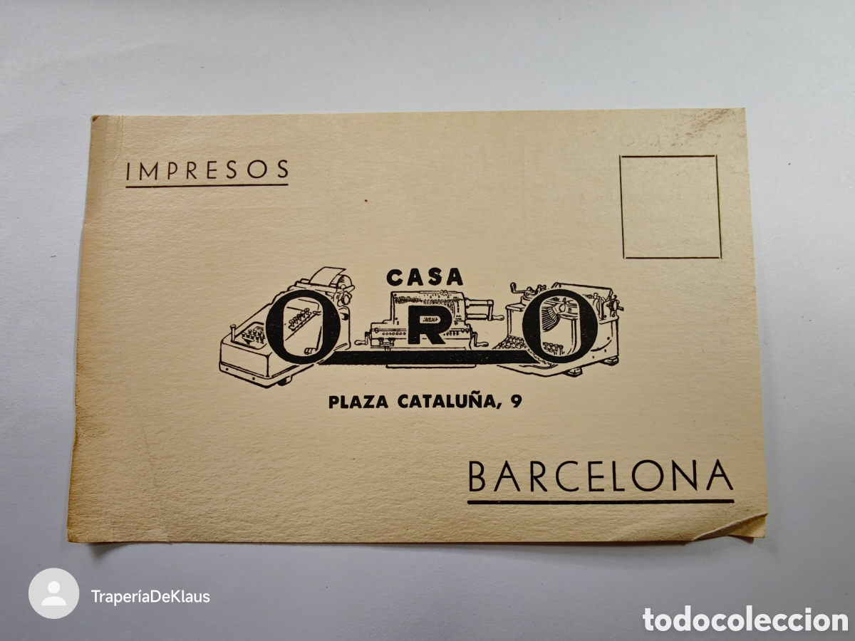 Otros art&iacute;culos de coleccionismo en papel: Casa Oro S.A. - Barcelona - Impreso solicitud - Tdk14p