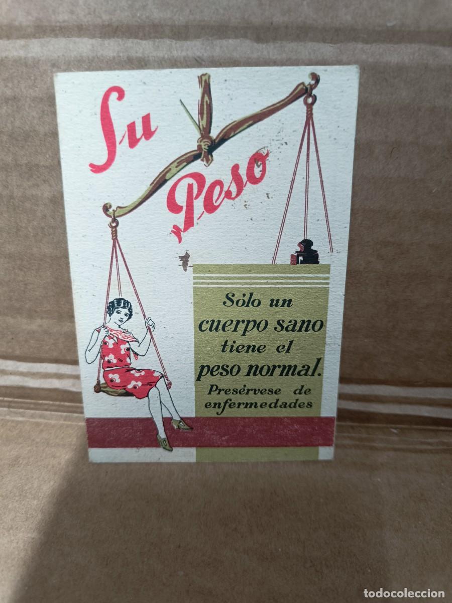 Otros art&iacute;culos de coleccionismo en papel: ANTIGUA PUBLICIDAD A DOBLE CARA, TARJETA ASPIRINAS BAYER, SU PESO, MEDICINA -P31