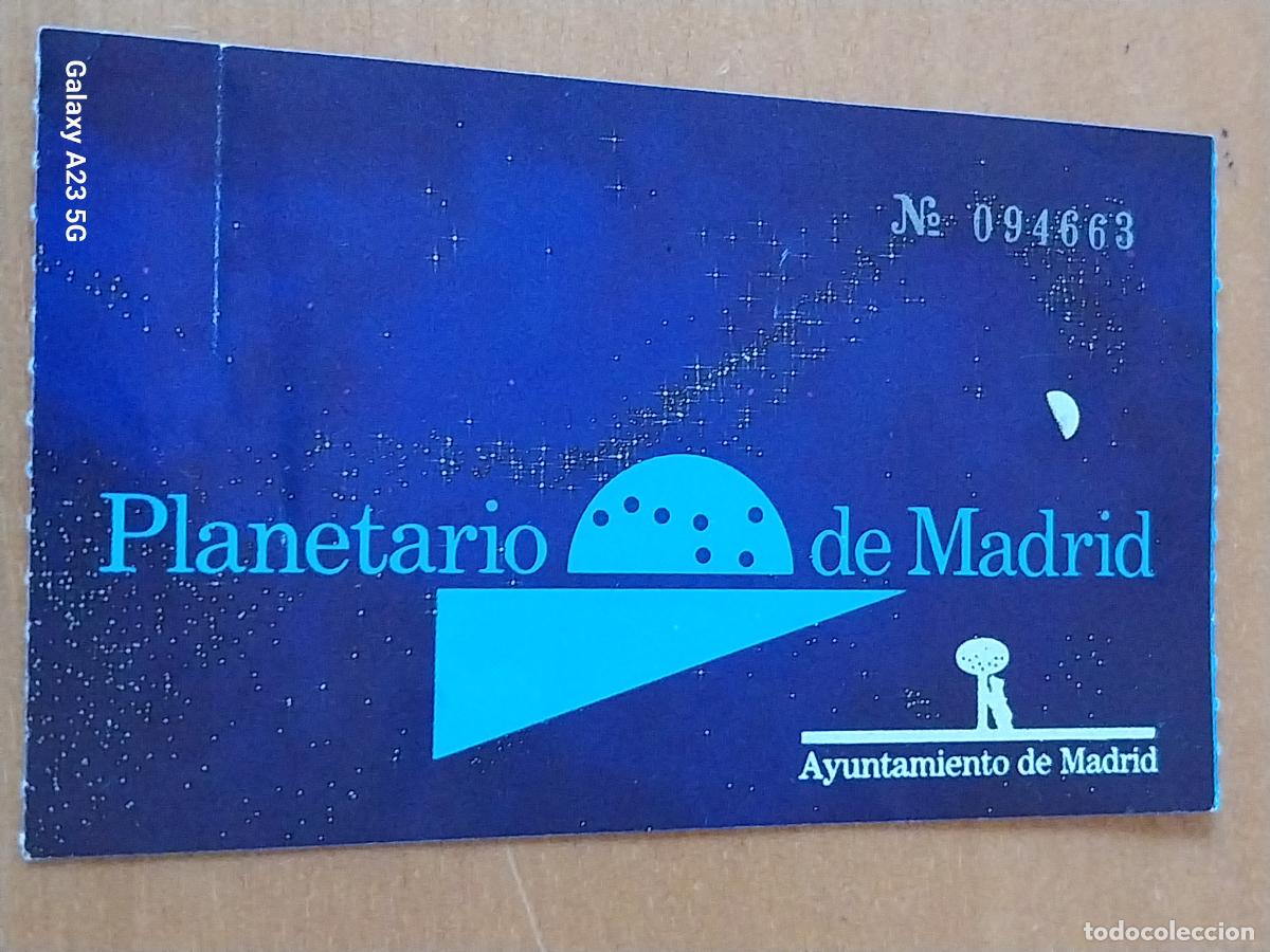 Otros art&iacute;culos de coleccionismo en papel: PLANETARIO DE MADRID ENTRADA A&Ntilde;O 1987 ORIGINAL 9.5X5.7CMS