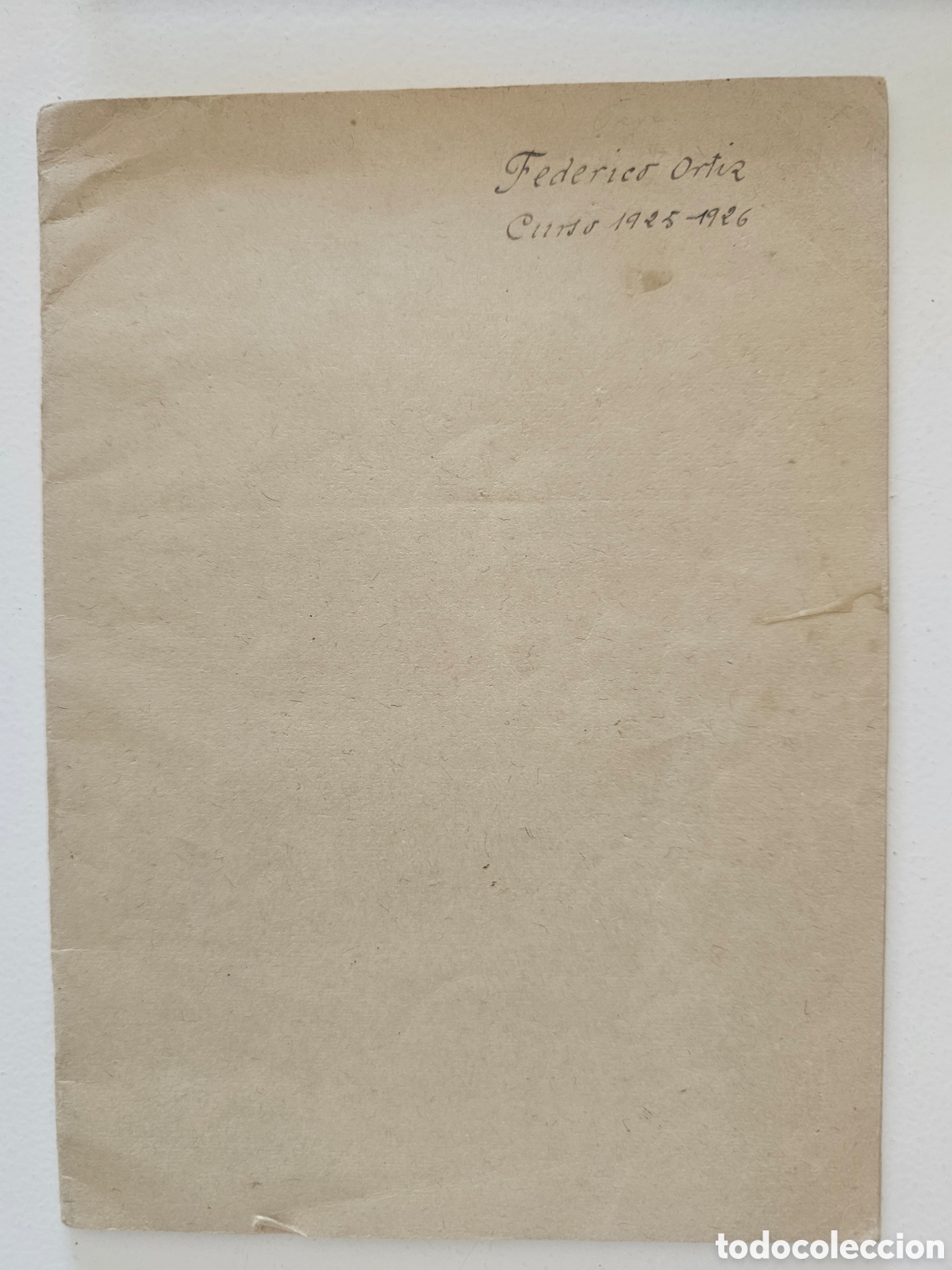 Otros art&iacute;culos de coleccionismo en papel: ​Cuaderno escolar manuscrito caligraf&iacute;a Barcelona 1925-1926 Federico Ortiz