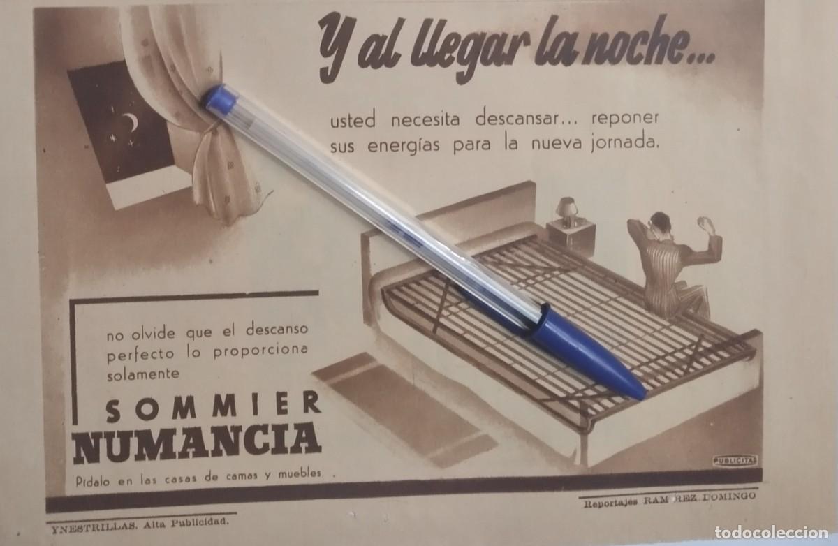 Otros art&iacute;culos de coleccionismo en papel: SOMIER SOMMIER NUMANCIA PUBLICIDAD YNESTRILLAS RECORTE PRENSA 1935