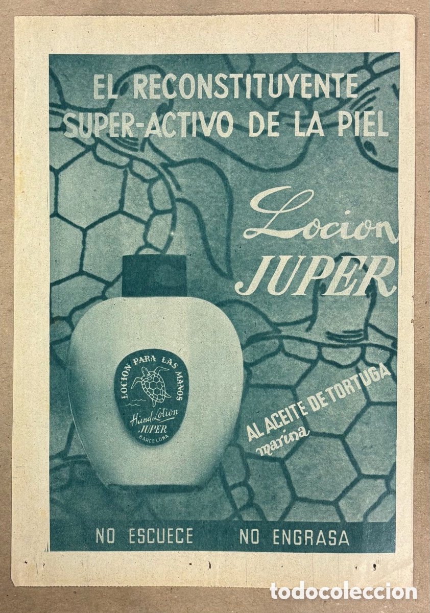 Otros art&iacute;culos de coleccionismo en papel: LOCI&Oacute;N JUPER. ANUNCIO PUBLICITARIO PERI&Oacute;DICO ABC A&Ntilde;O 1959.