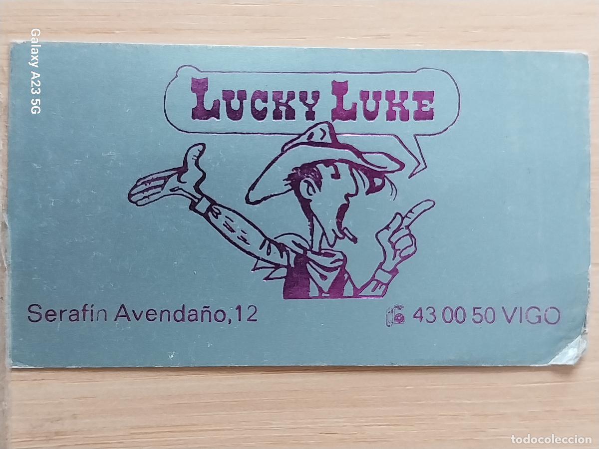 Otros art&iacute;culos de coleccionismo en papel: LUCKY LUKE SALA ESPECTACULOS SERAFIN AVENDA&Ntilde;O VIGO TARJETA VISITA 8.7X4.7CMS ORIGINAL VINTAGE