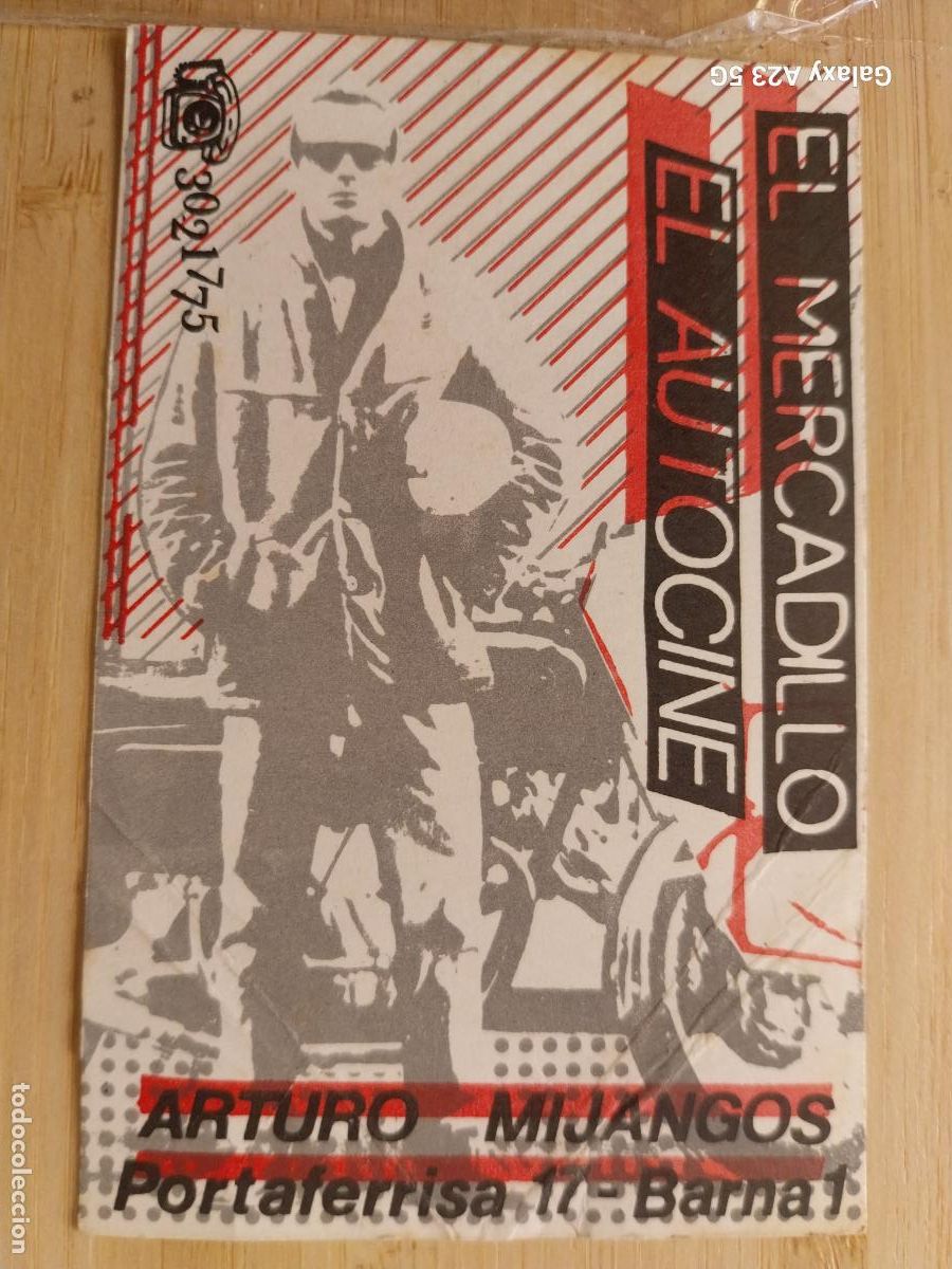 Otros art&iacute;culos de coleccionismo en papel: MERCADILLO EL AUTOCINE BCN ARTURO MIJANJOS TARJETA VISITA 10X6.5CMS ORIGINAL VINTAGE