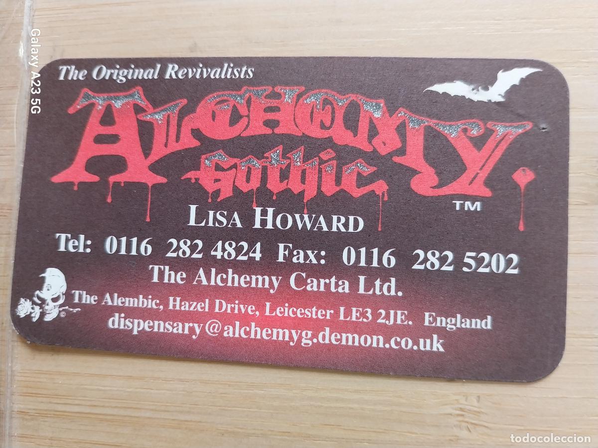 Otros art&iacute;culos de coleccionismo en papel: ALCHEMY GOTHIC LISA HOWARD LEICESTER LONDON TARJETA VISITA 9X5CMS ORIGINAL VINTAGE
