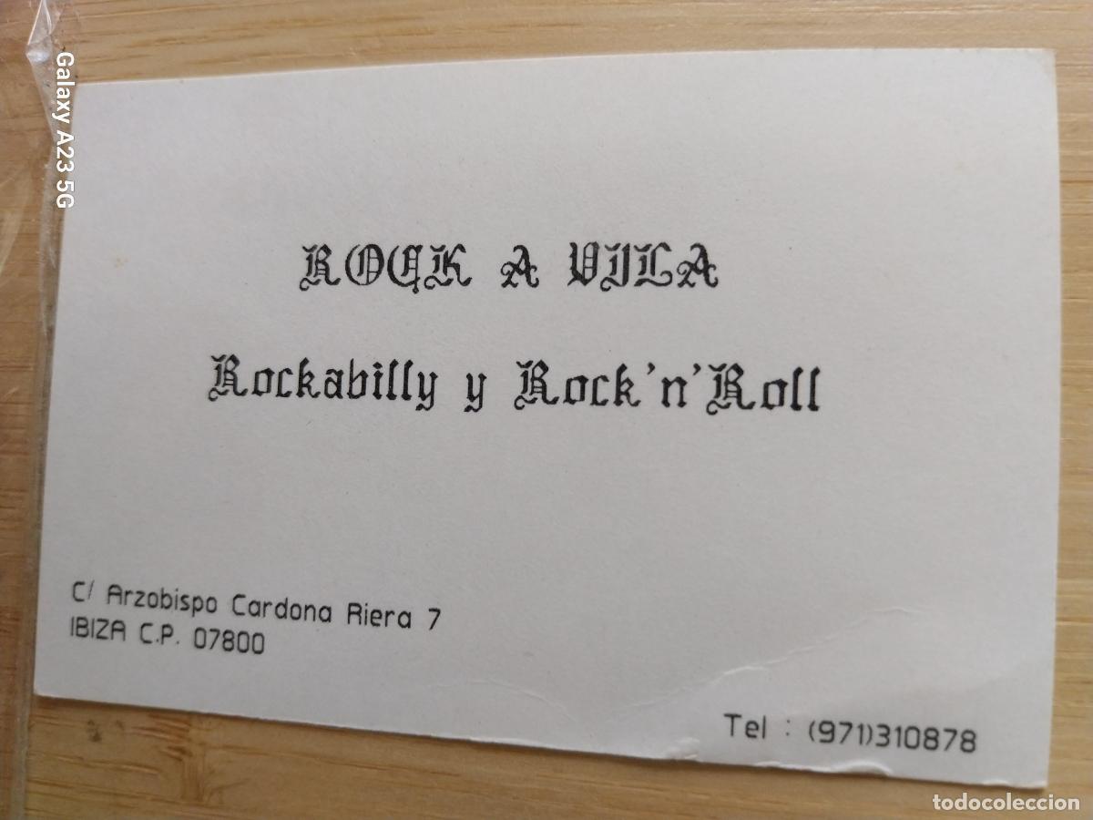 Outros artigos de papel: ROCK A VILA ROCKABILLY Y ROCK&acute;N ROLL TARJETA VISITA IBIZA VINTAGE 8X5.5CMS ORIGINAL