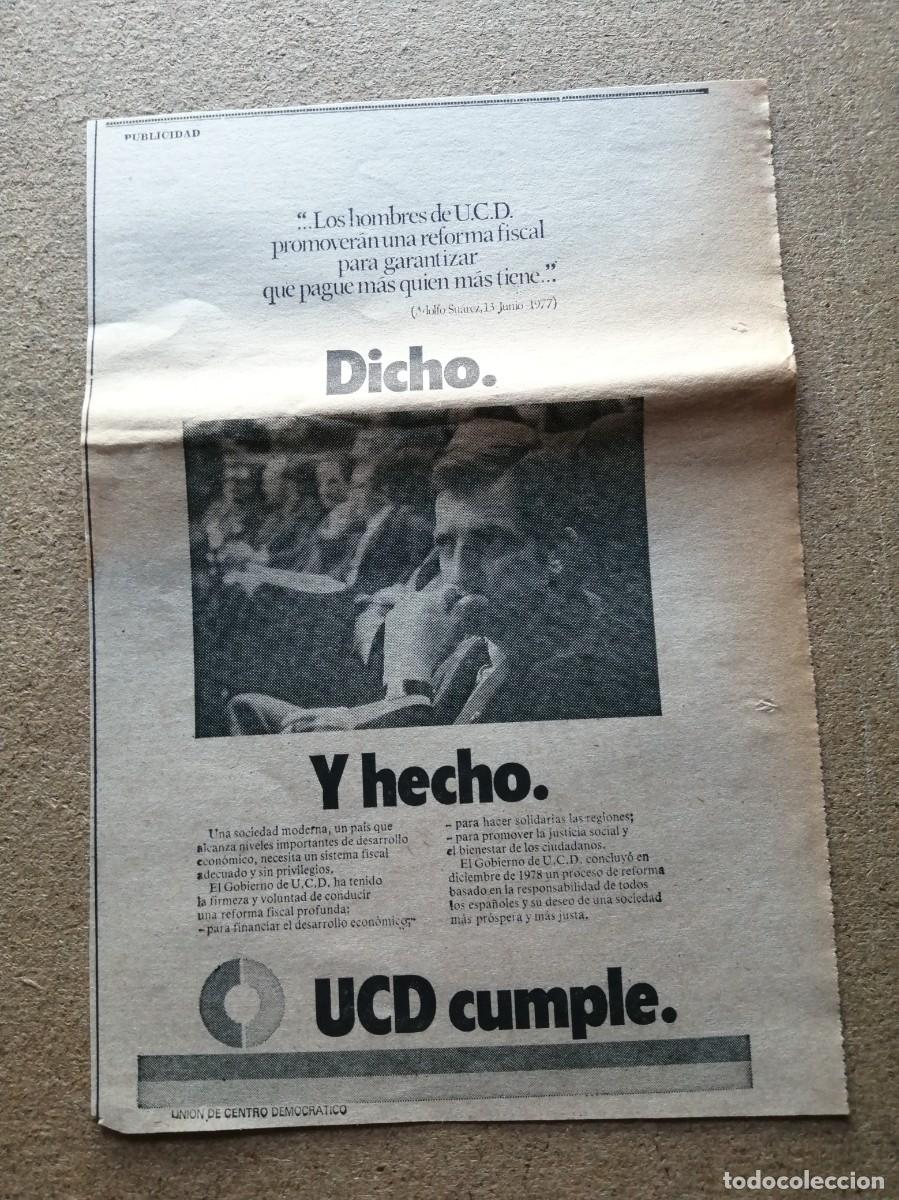 Otros art&iacute;culos de coleccionismo en papel: ANUNCIO PRENSA. UCD CUMPLE - Foto 1