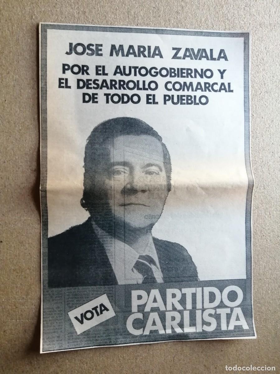 Otros art&iacute;culos de coleccionismo en papel: ANUNCIO PRENSA. VOTA PARTIDO CARLISTA
