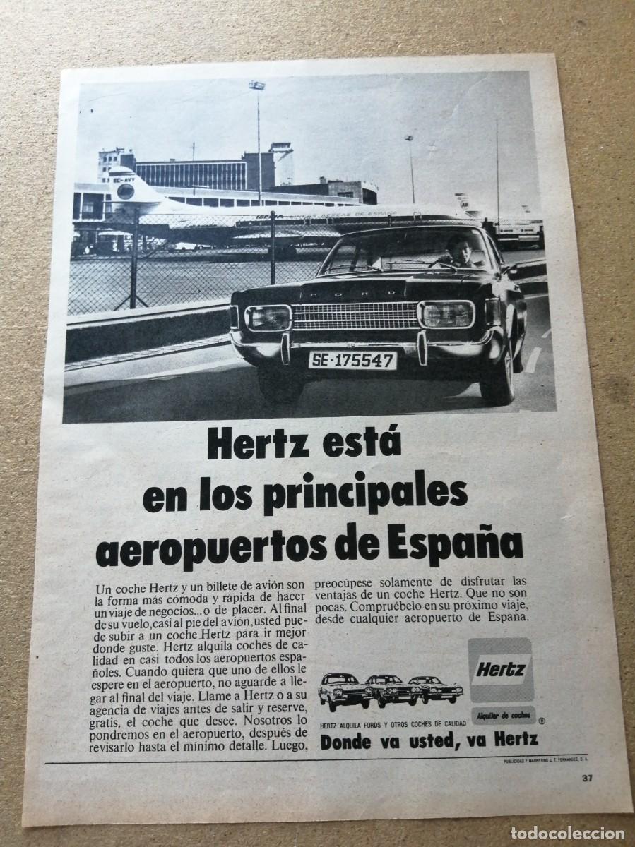 Otros art&iacute;culos de coleccionismo en papel: ANUNCIO. ALQUILER DE VEHICULOS HERTZ