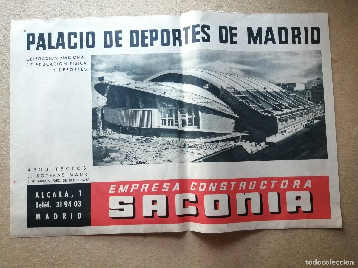 Otros art&iacute;culos de coleccionismo en papel: ANUNCIO. EMPRESA CONSTRUCTORA SACONIA. PALACIO DE LOS DEPORTES DE MADRID