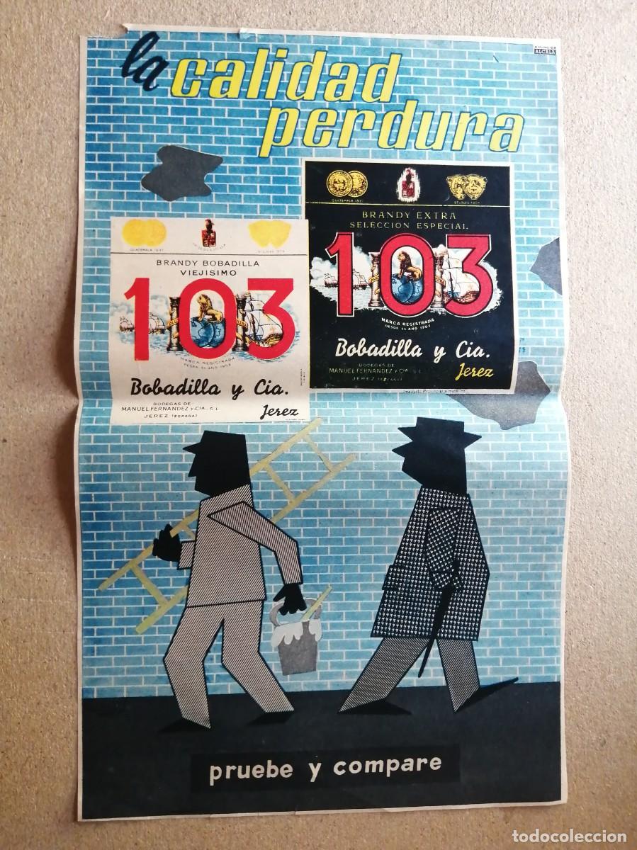 Otros art&iacute;culos de coleccionismo en papel: ANUNCIO. BRANDY 103. - Foto 1