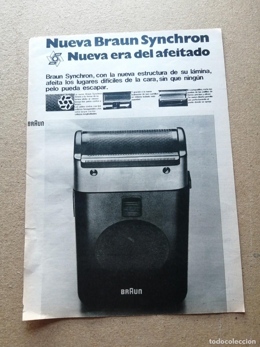 Otros art&iacute;culos de coleccionismo en papel: ANUNCIO. NUEVA BRAUN SYNCHRON, MAQUINA DE AFEITAR