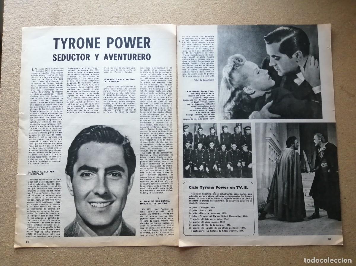 Otros art&iacute;culos de coleccionismo en papel: REPORTAJE. TYRONE POWER SEDUCTOR Y AVENTURERO