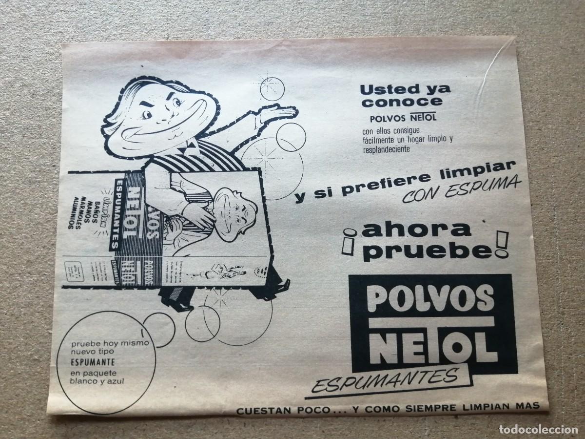 Otros art&iacute;culos de coleccionismo en papel: ANUNCIO. POLVOS NETOL - Foto 1