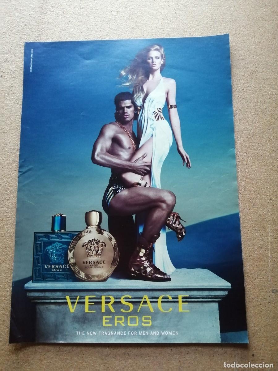 Otros art&iacute;culos de coleccionismo en papel: ANUNCIO. VERSACE, EROS. THE NEW FRAGANCE FOR MEN AND WOMEN