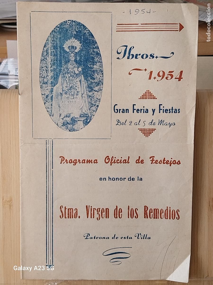 Otros art&iacute;culos de coleccionismo en papel: IBROS VIRGEN DE LOS REMEDIOS PROGRAMA FERIAS FIESTAS 20X13CMS APRX ORIGINAL 16PAG