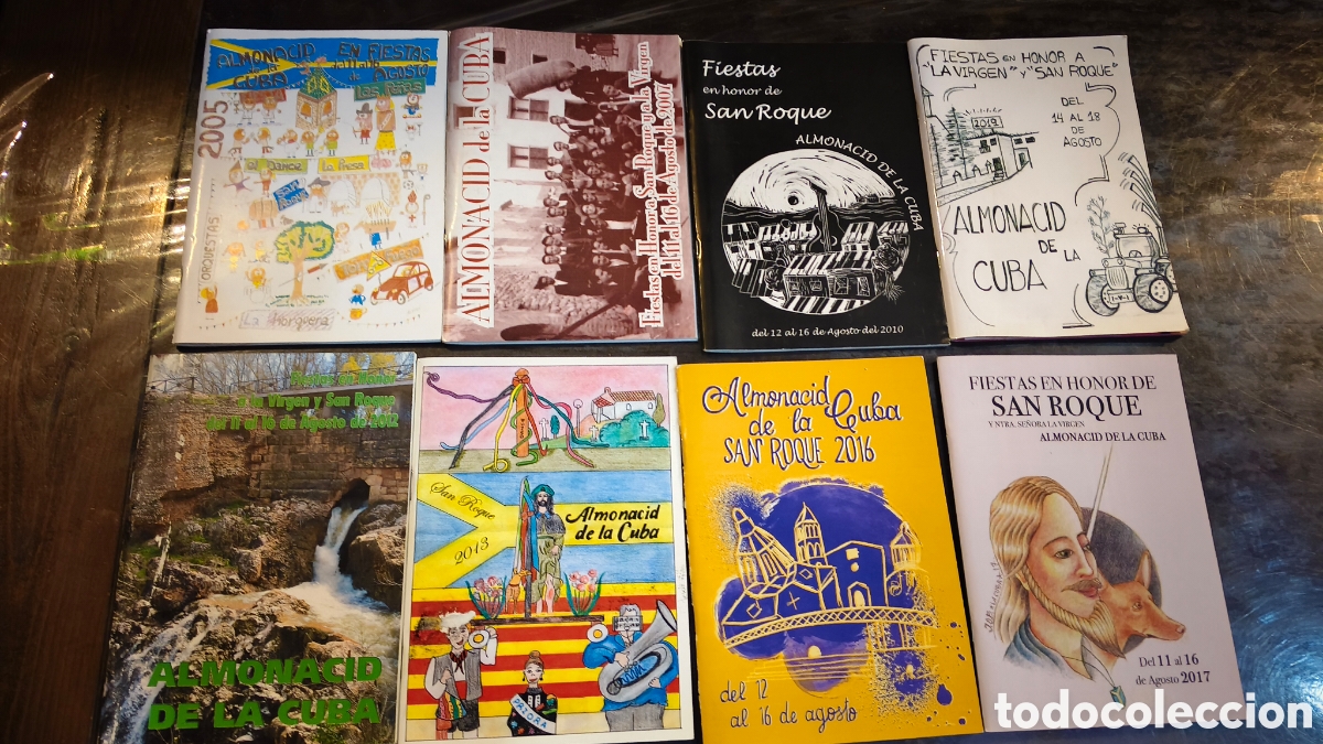 Otros art&iacute;culos de coleccionismo en papel: 8 programas de fiestas de almonacid de la cuba Zaragoza campo de Belchite