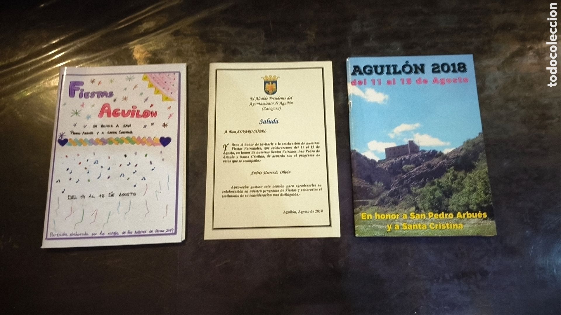 Otros art&iacute;culos de coleccionismo en papel: 2 programas de fiestas de aguil&oacute;n Zaragoza