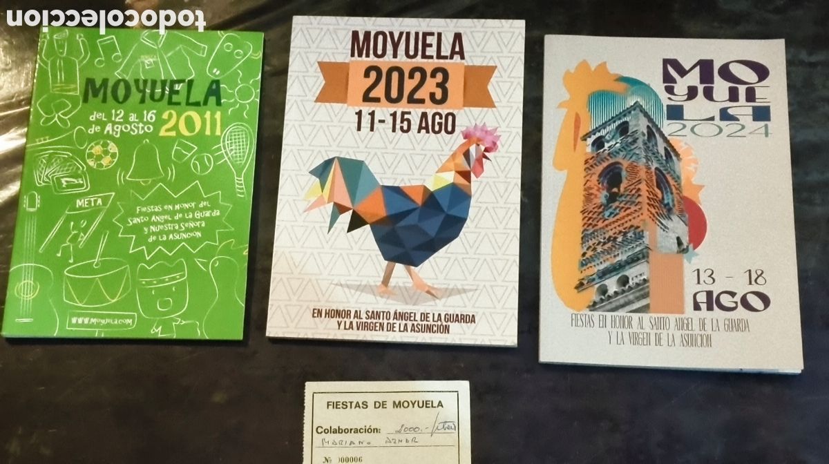 Otros art&iacute;culos de coleccionismo en papel: 3 programas de fiestas de Moyuela Zaragoza campo Belchite