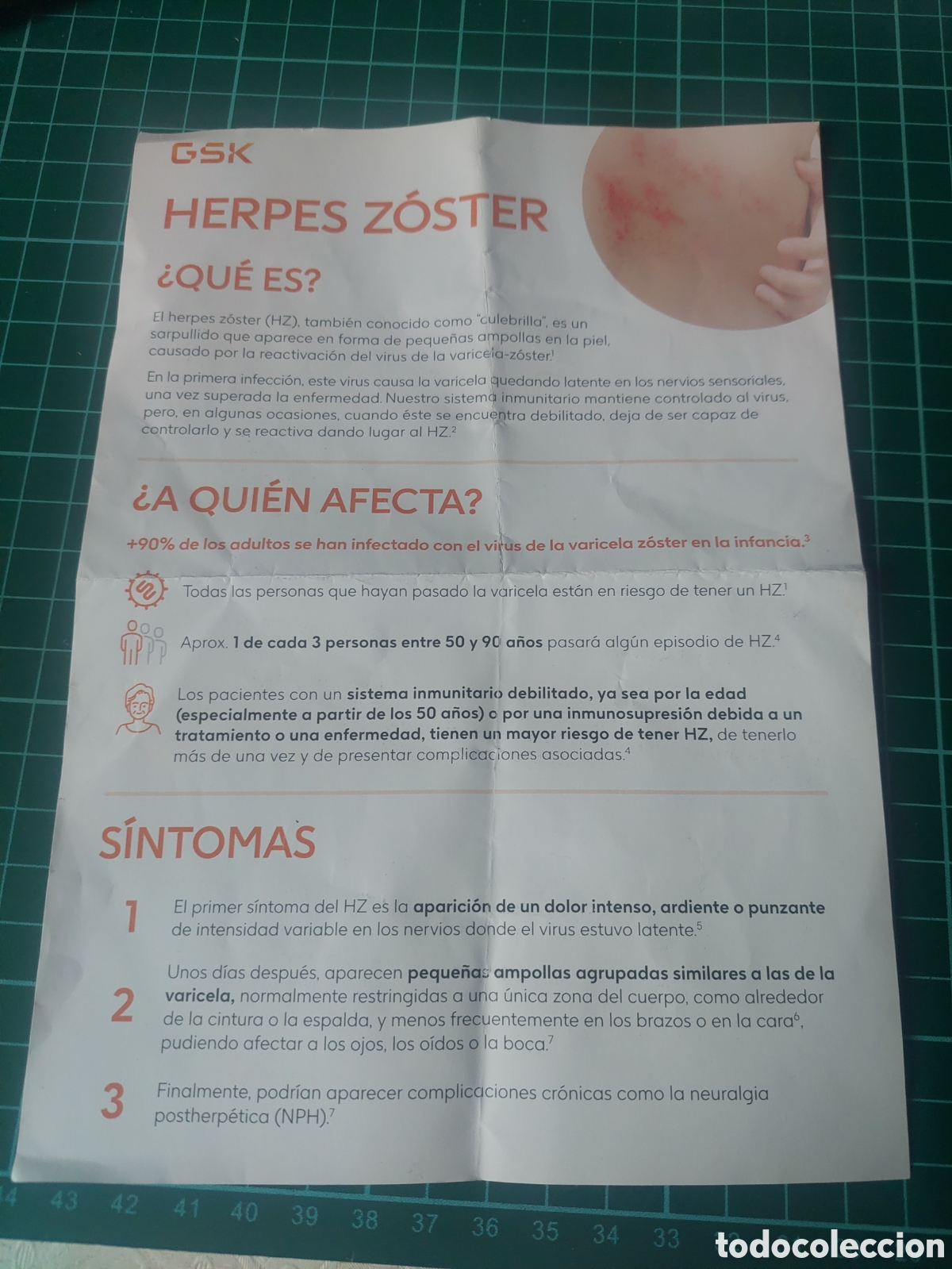 Otros art&iacute;culos de coleccionismo en papel: IMPRESO MEDICAMENTOS HEROES ZOSTER