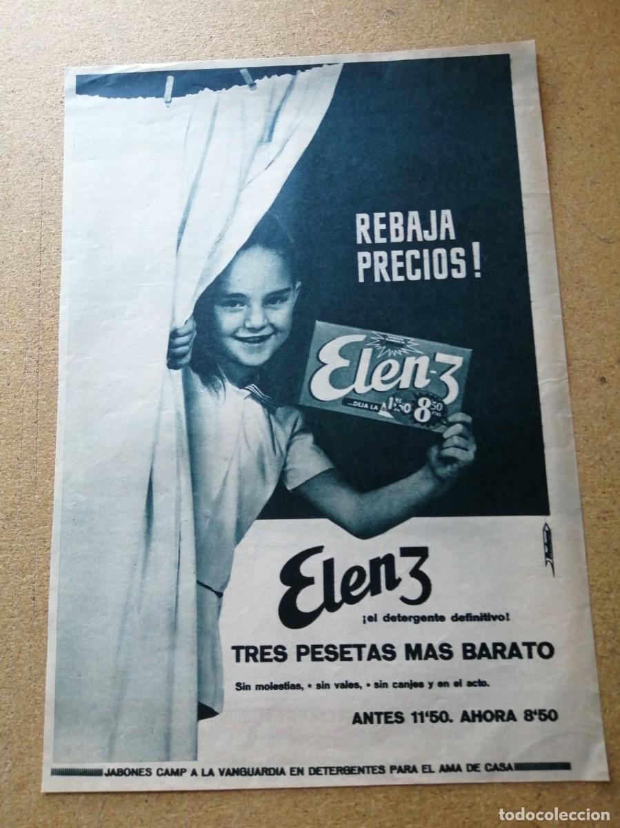 Otros art&iacute;culos de coleccionismo en papel: ANUNCIO. DETERGENTE ELEN 3 - Foto 1