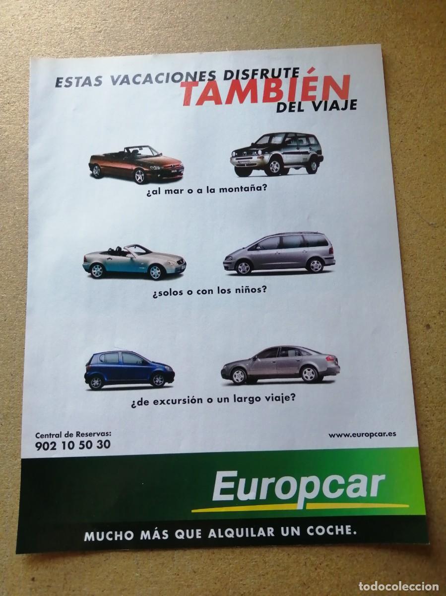 Otros art&iacute;culos de coleccionismo en papel: ANUNCIO. EUROPCAR, MUCHO MAS QUE ALQUILAR UN COCHE