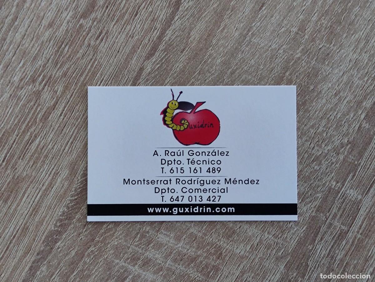 Otros art&iacute;culos de coleccionismo en papel: TARJETA DE VISITA - GUXIDRIN - ASTURIAS - SIDRA FAUNA GUSANO MANZANA