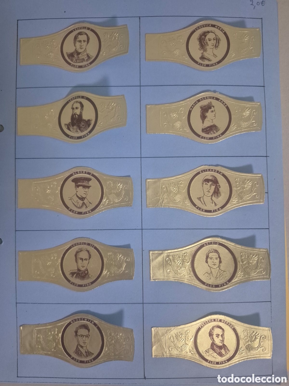 Otros art&iacute;culos de coleccionismo en papel: 10 VITOLAS FLOR DE LIS FAMILIA REAL