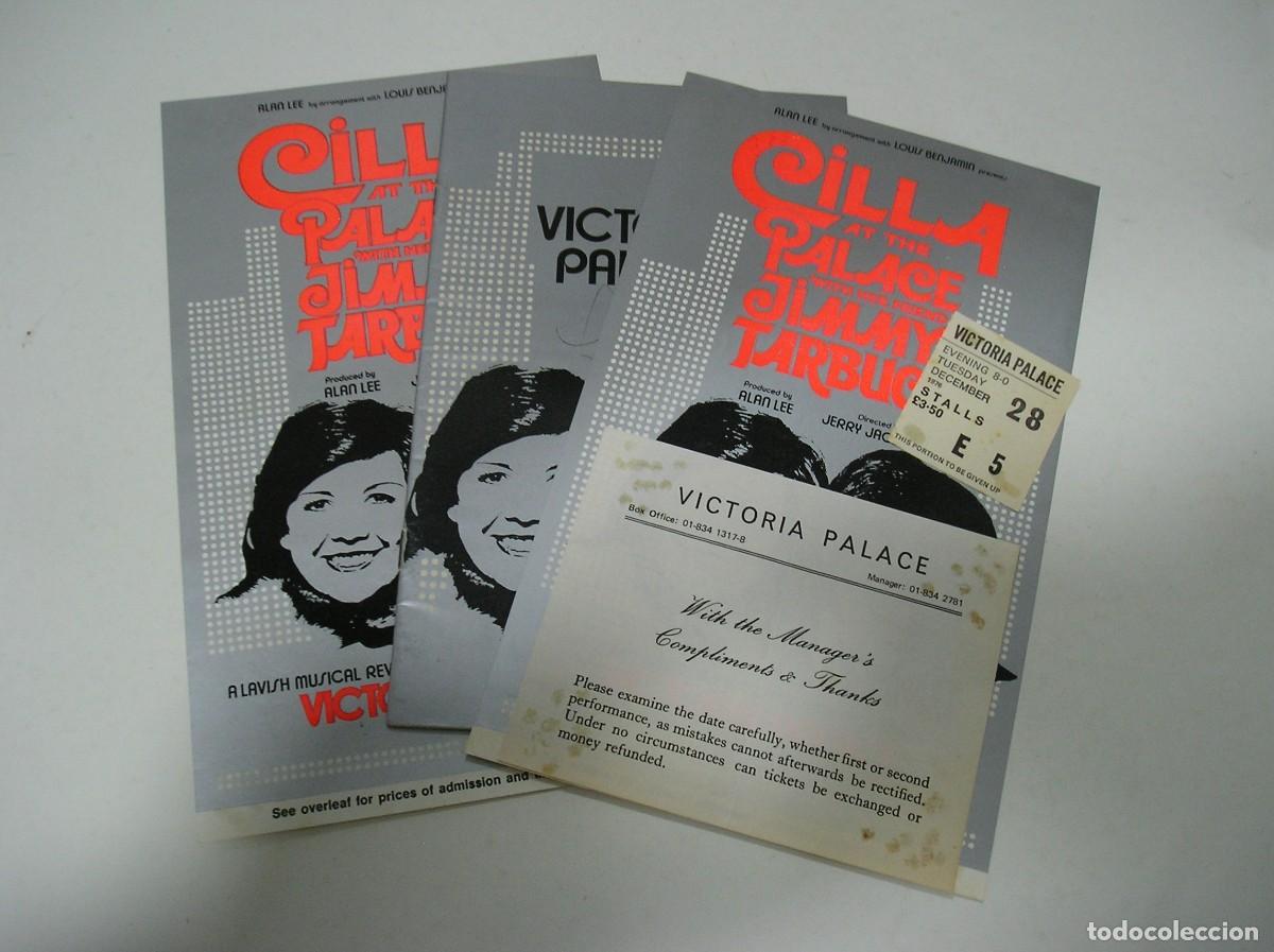 Otros art&iacute;culos de coleccionismo en papel: ACTUACION CILLA BLACK VICTORIA PALACE ENTRADAS AUTOGRAFOS FOTOS ORIGINALES