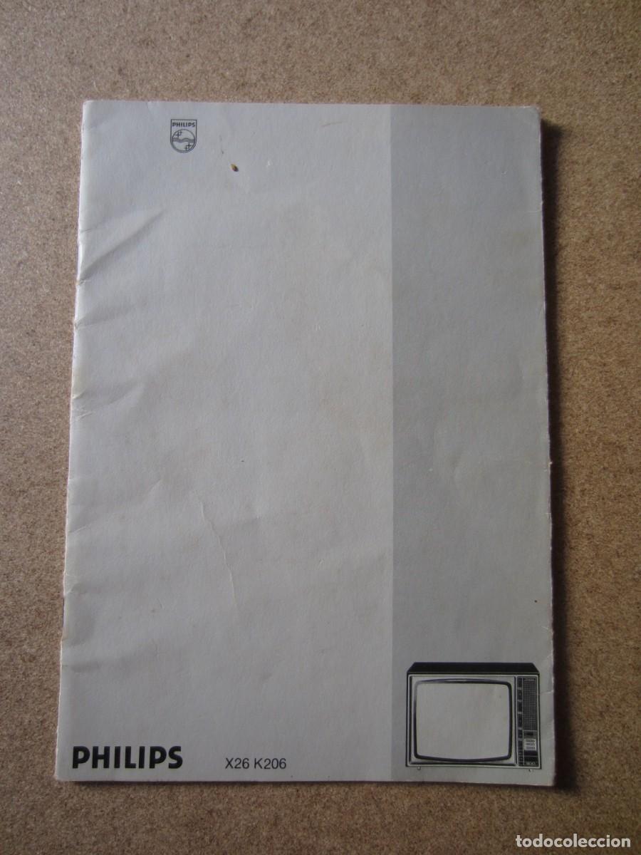 Otros art&iacute;culos de coleccionismo en papel: Manual Instrucciones TV Televisor Color Philips X26 K206