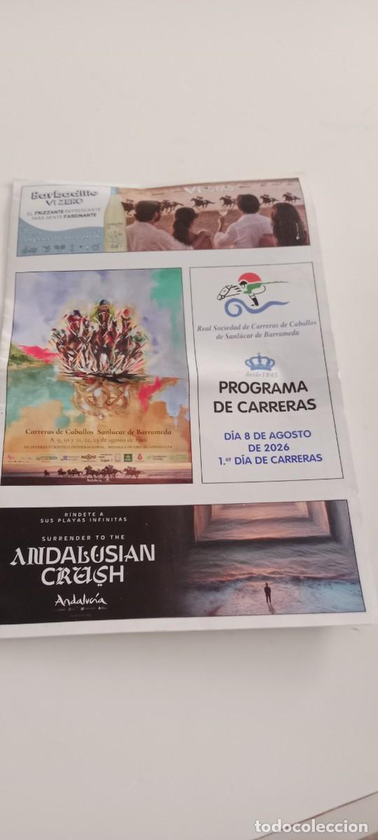 Otros art&iacute;culos de coleccionismo en papel: FOLLETO CARRERA SANLUCAR EL DE FOTO C-VA3