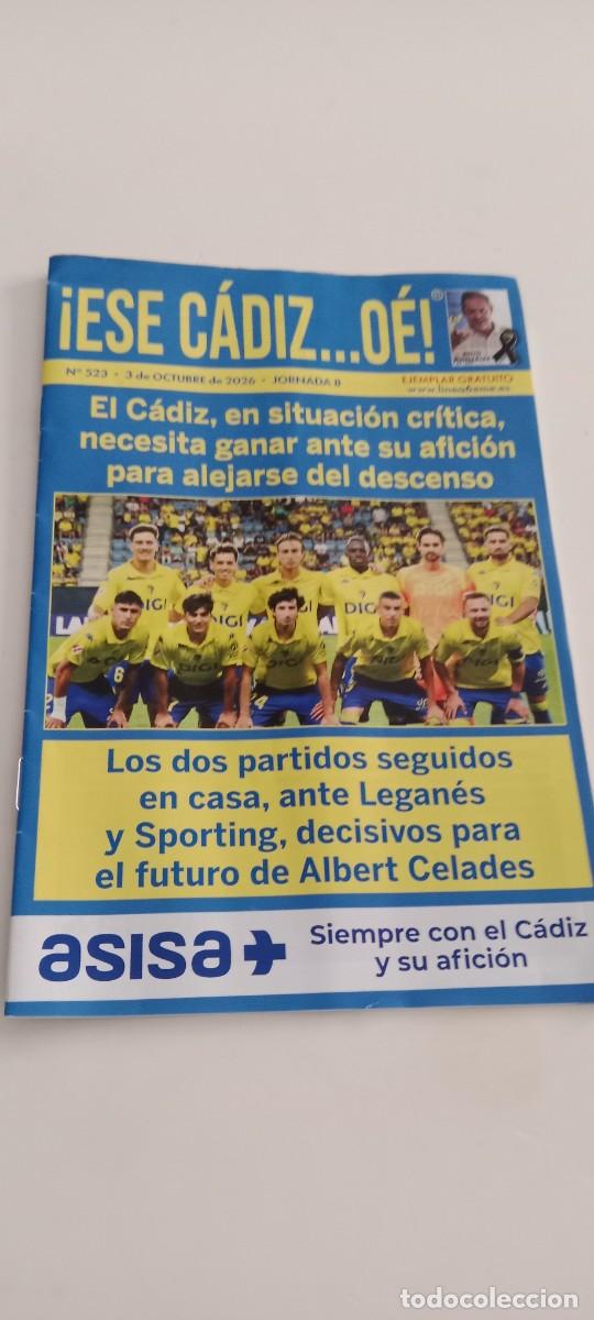 Otros art&iacute;culos de coleccionismo en papel: FOLLETO FUTBOL CADIZ EL DE FOTO C-VA3