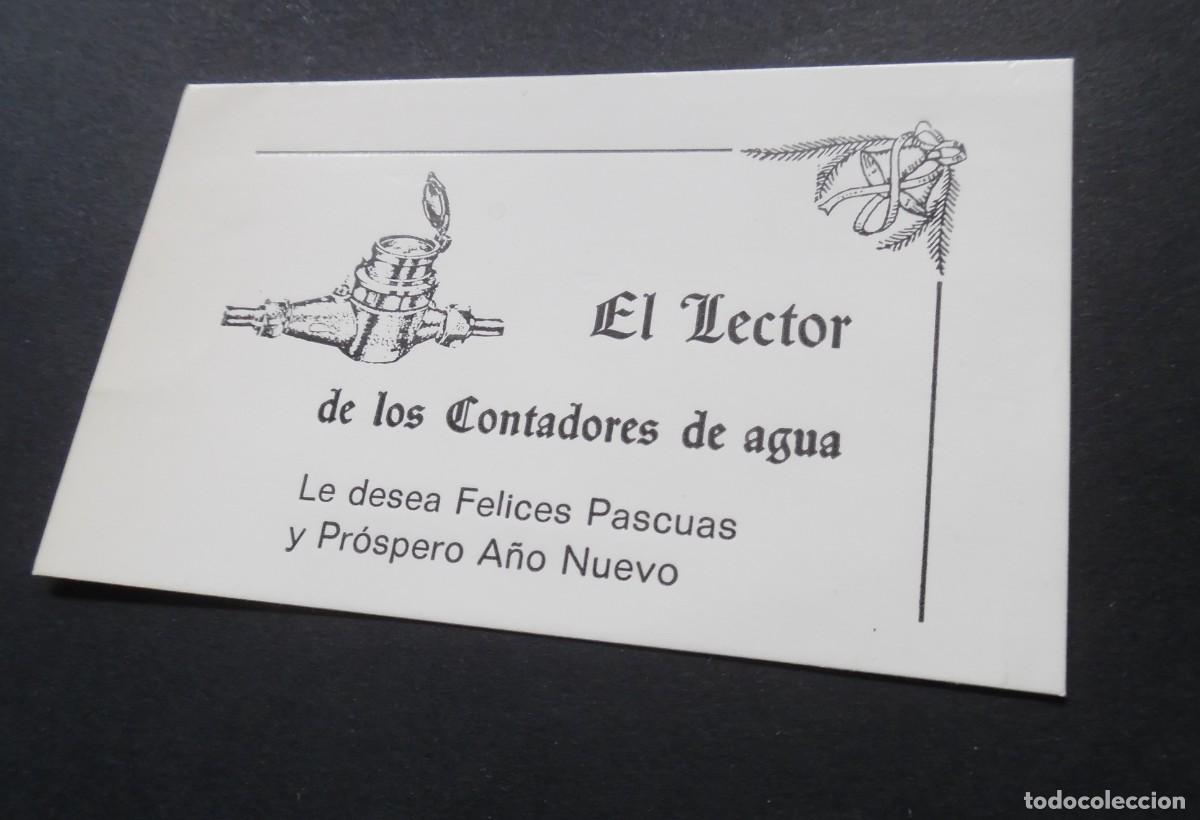Otros art&iacute;culos de coleccionismo en papel: Tarjeta de petici&oacute;n de aguinaldo El lector de los contadores de agua