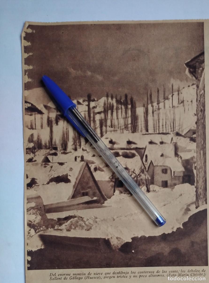 Otros art&iacute;culos de coleccionismo en papel: SALLENT DE G&Aacute;LLEGO HUESCA FOTOGRAF&Iacute;A GRAN NEVADA RECORTE PRENSA A&Ntilde;O 1935