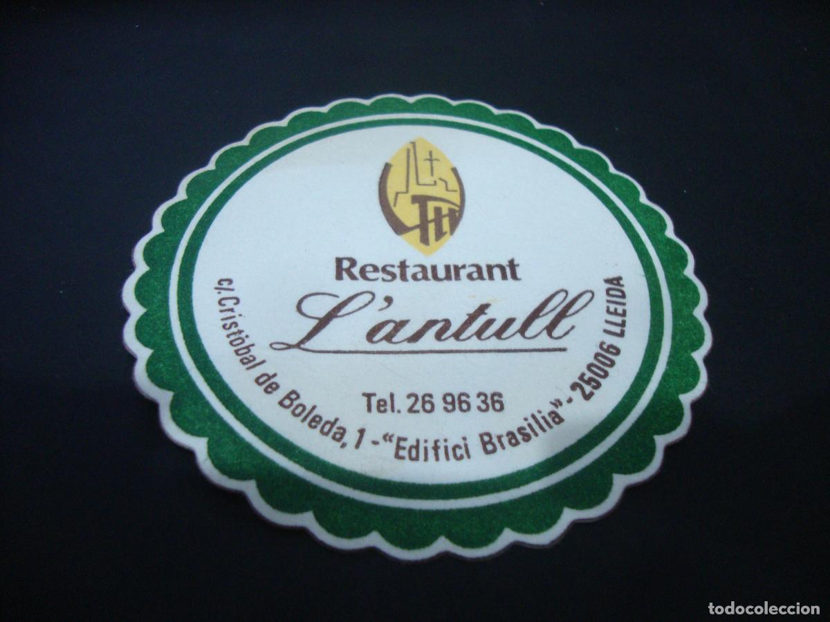 Otros art&iacute;culos de coleccionismo en papel: POSAVASOS RESTAURANT L'ANTULL LLEIDA