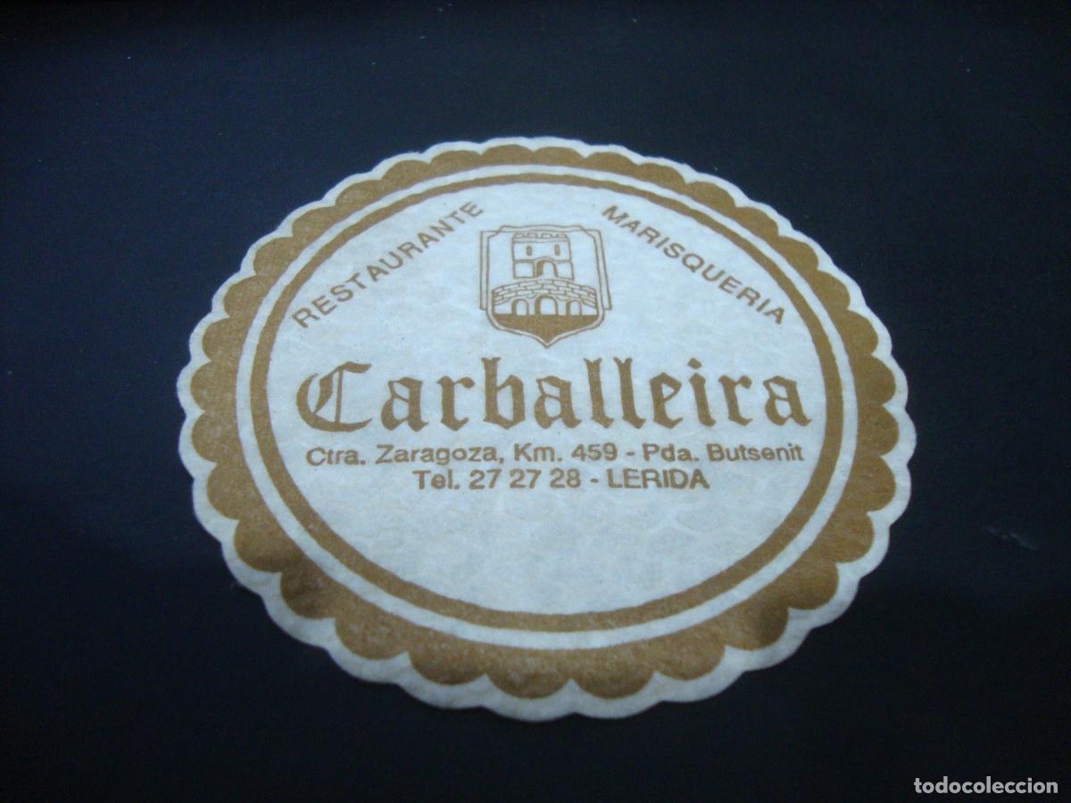 Otros art&iacute;culos de coleccionismo en papel: POSAVASOS RESTAURANTE CARBALLEIRA LERIDA