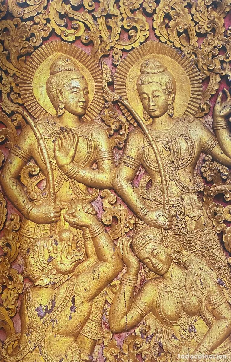 Otros art&iacute;culos de coleccionismo en papel: Fotograf&iacute;a art&iacute;stica, escenas del Ramayana en templo de Laos. Tama&ntilde;o folio, enmarcable. Nueva.