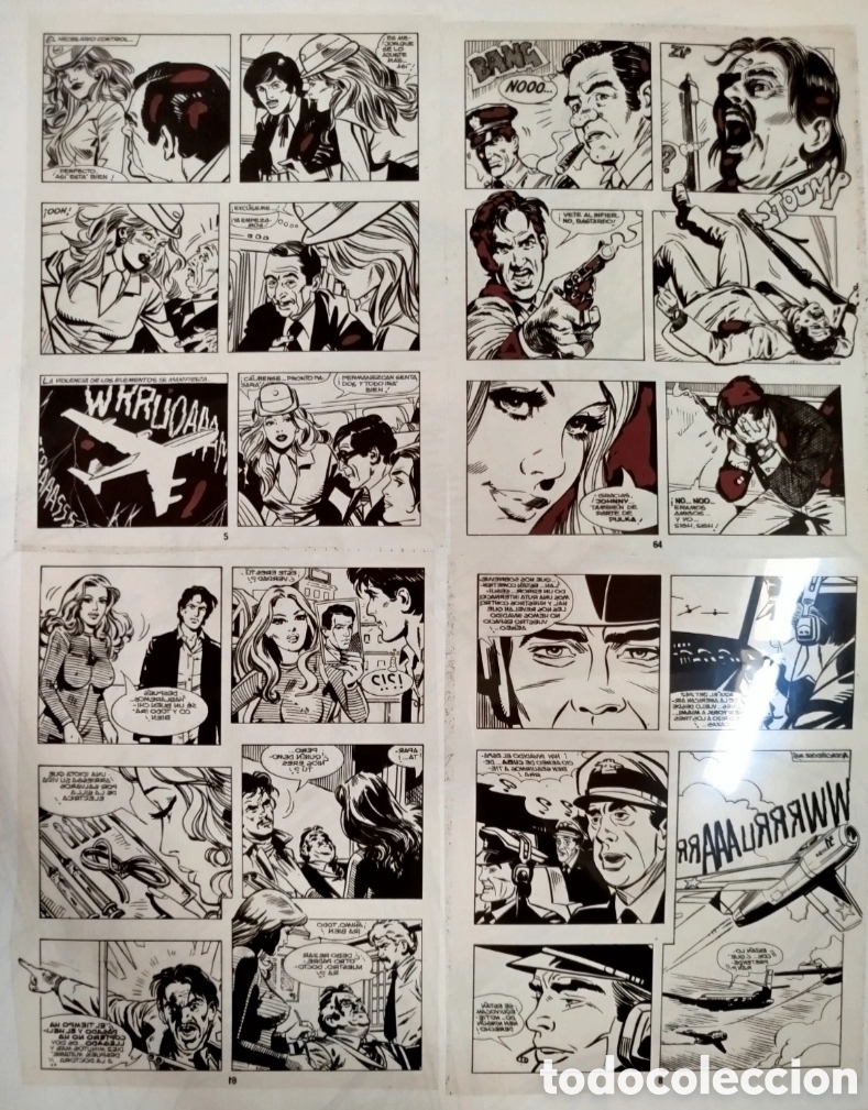 Otros art&iacute;culos de coleccionismo en papel: 4 fotolitos originales comic retro