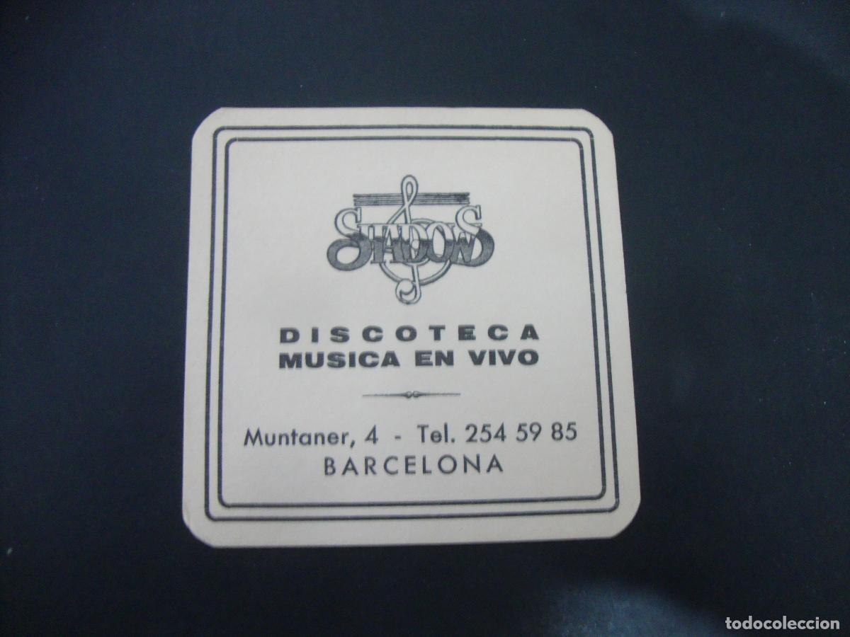 Otros art&iacute;culos de coleccionismo en papel: POSAVASOS DISCOTECA SHADOWS BARCELONA